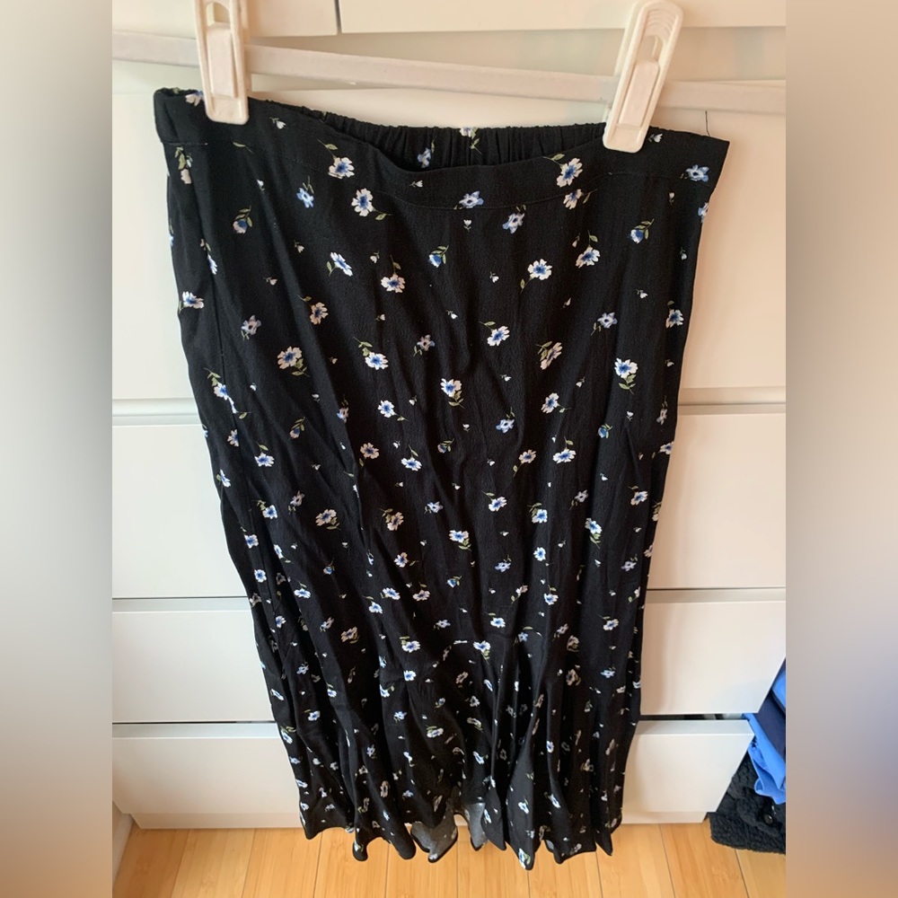 Mango floral midi skirt
